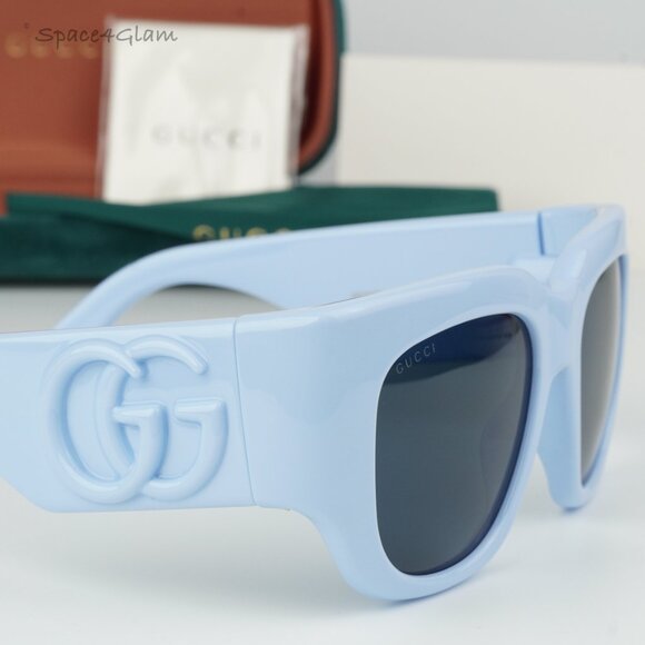 Gucci Women Sunglasses Light Blue Dark Blue Square GG1545S 004 BRAND NEW main image 9